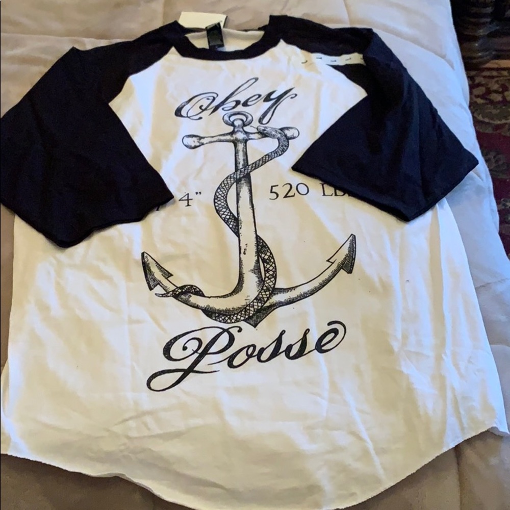 Men’s obey  anchor shirt